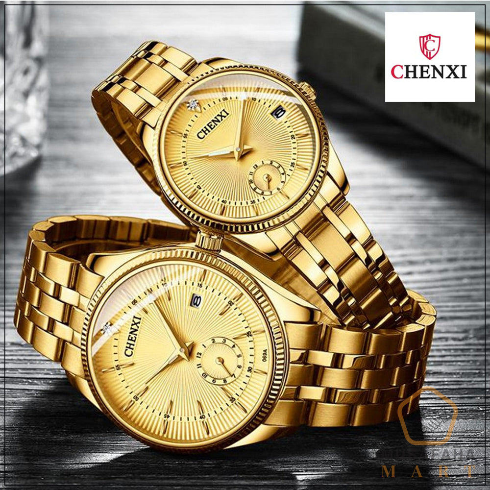 Golden Color Watch (Men and Women)