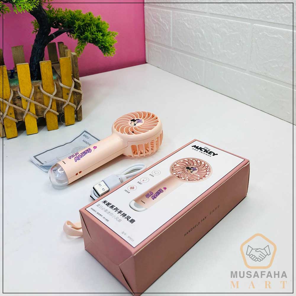 Mini Handheld Rechargeable Fan (Pink Edition)