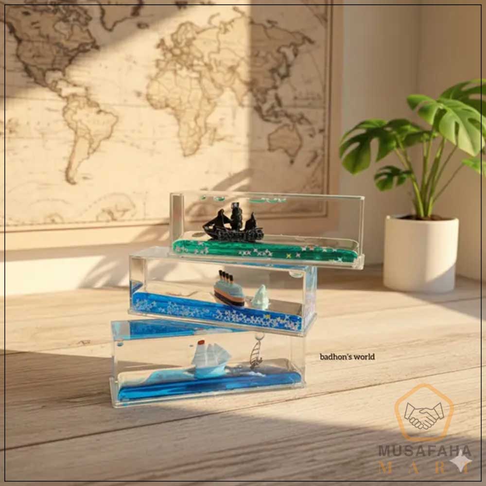 Ocean Liquid Motion Ship Desk Box S0206