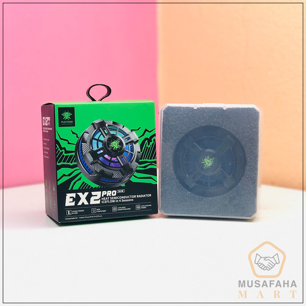 PLEXTONE EX2 Pro Mobile Phone Cooler Flat Radiator with RGB Lighting