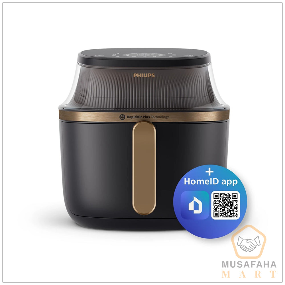 Digital Air Fryer | NA342/3000 Series | 2000 W | 7.2 L | Touch Presets | 2 Year Official Warranty | Copper Handle |  Philips Brand