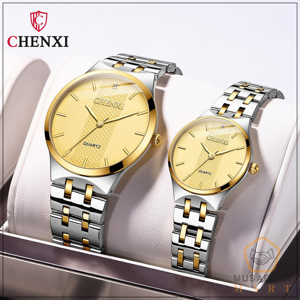 Golden and White Mix Color Watch (Men and Women)
