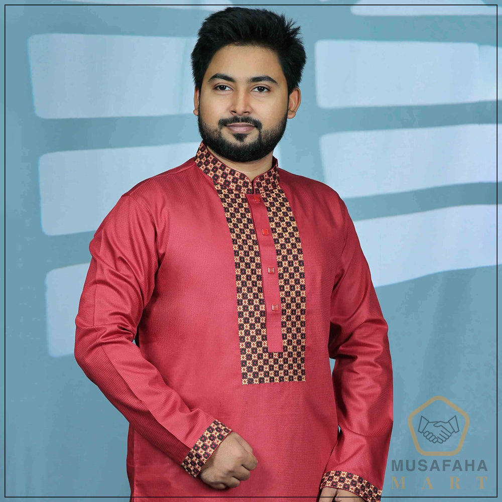 Maroon Color Panjabi
