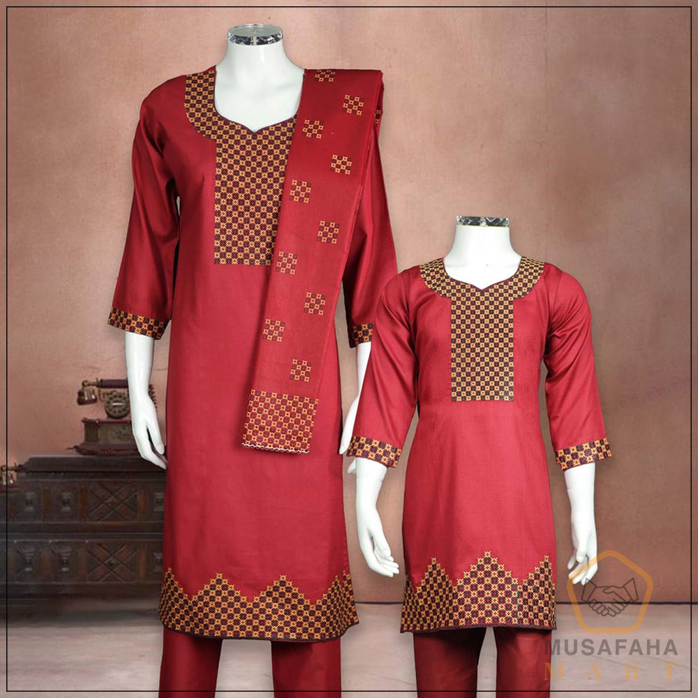 Maroon Color Three Piece/Two Piece