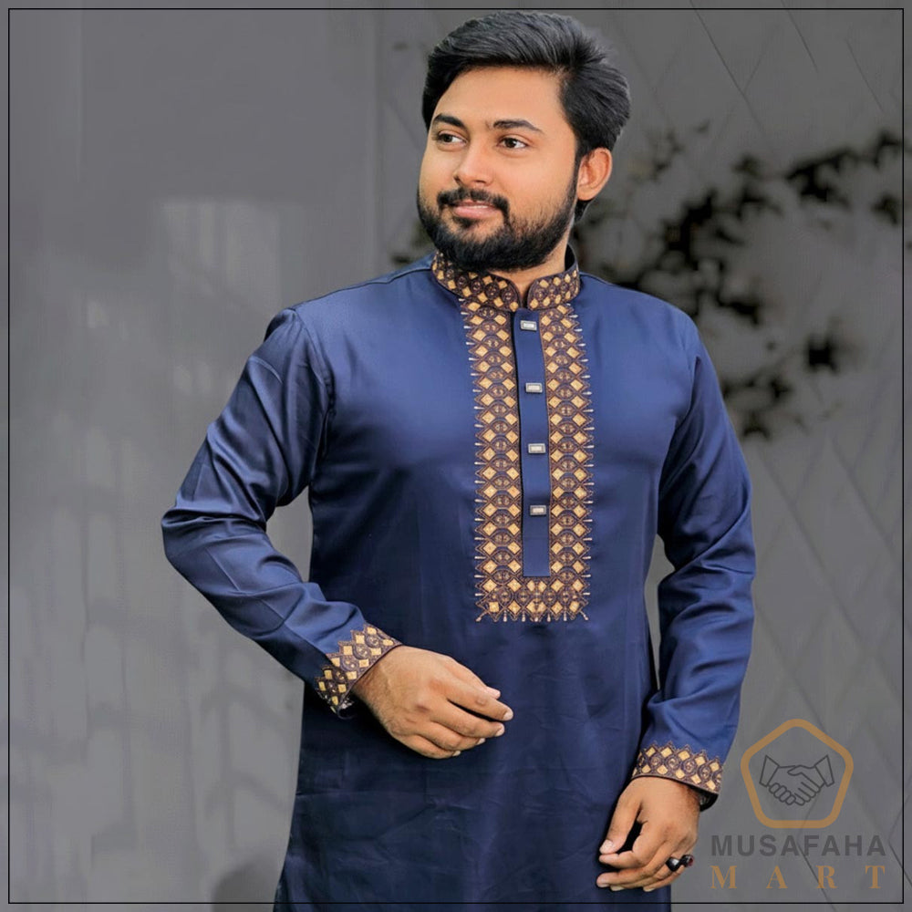Navy Blue Color Panjabi
