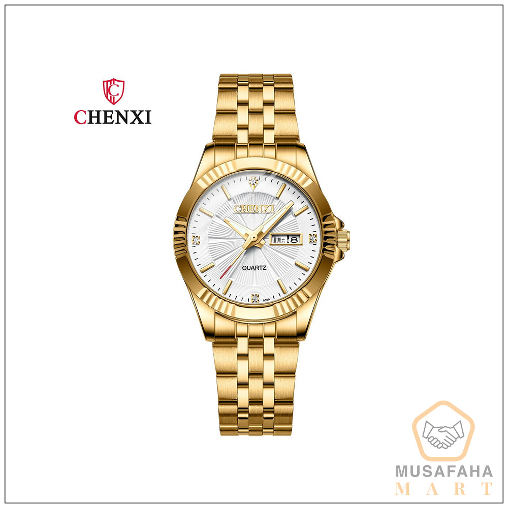 White and Golden Mix Color Watch (Men and Women)