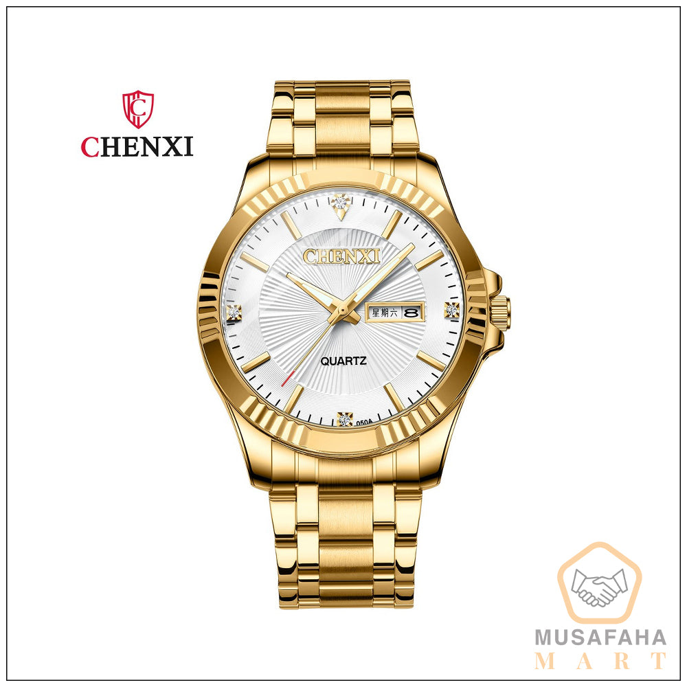 White and Golden Mix Color Watch (Men and Women)